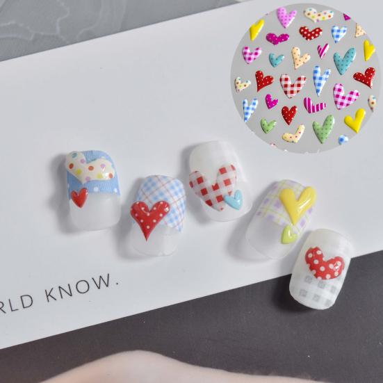 

Дизайн ногтей Яркие невыцветающие узоры Съемная наклейка Самоклеящаяся наклейка для ногтей DIY Тюльпан в форме сердца Желе