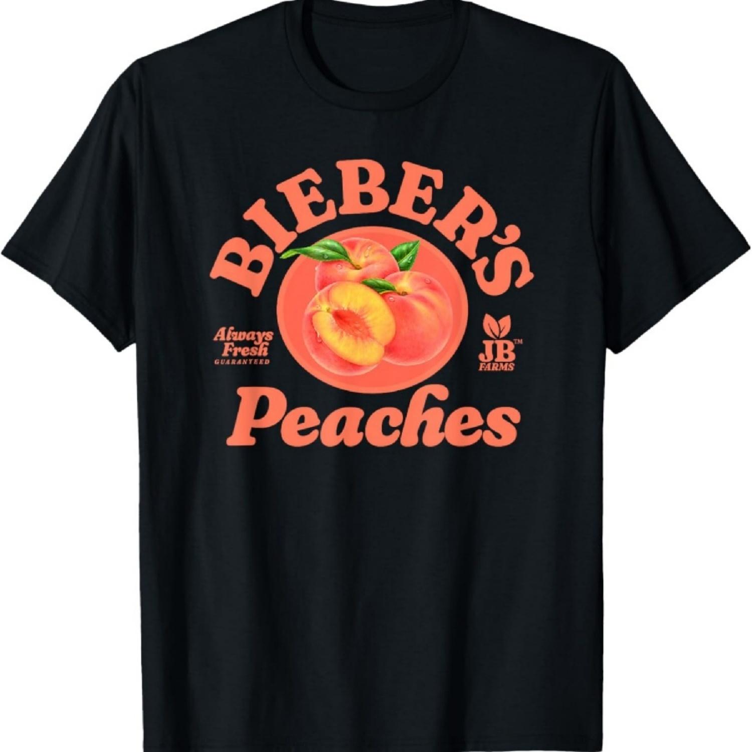 Официальная черная футболка Bieber s Peaches S