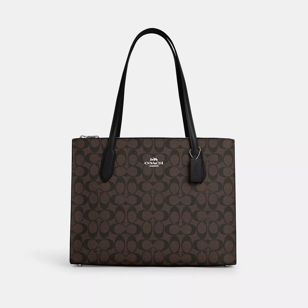 

Кошелек Coach Nina Carryall In Signature Canvas серебристо-коричневый черный