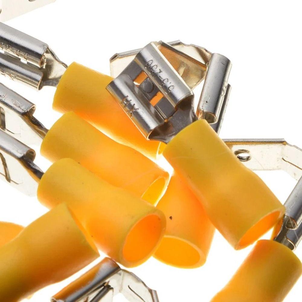 100pcs 10-22AWG Piggy Back Spade Terminators Crimp Electrical Terminals Home Appliances