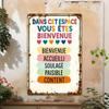 Retro Style Metal Wall Plaque Decor for Home Interior