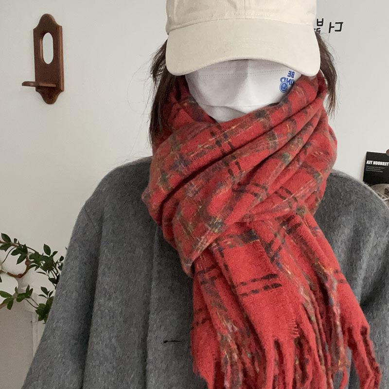 Christmas Series New Red Atmosphere Scarf Collection Women's Winter Wind Advanced Autumn and Winter Warm Scarf