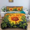 3D Sunflower Bedding Set Luxury 2/3Pcs Floral Print Duvet Cover Sets Single Twin Queen King Size Bedclothes With Pillowcases