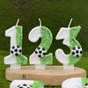 New Sports Football Digital Birthday Candle Cake Decoration First Birthday Celebration Handmade Digital Candle