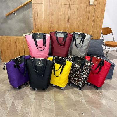 Universal Wheel Travel Large Capacity Waterproof One Shoulder Portable Lightweight Foldable Luggage Travel Bag