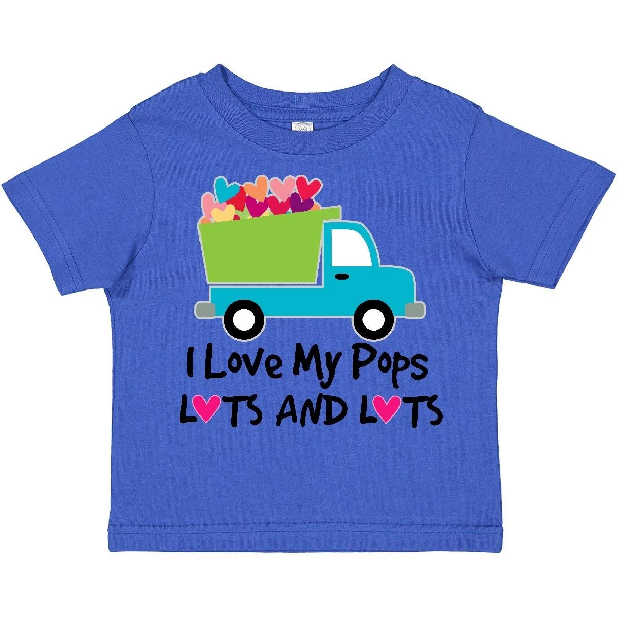 Inktastic I Love My Pops Toddler T-Shirt Heart Grandpa Grandchild Childs Kids 100