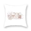 45X45CM Pink Shiny Polka Dot Alphabet Geometric Simple Pillow Cover Bed Sofa Car Office Seat Cushion  Home Decoration