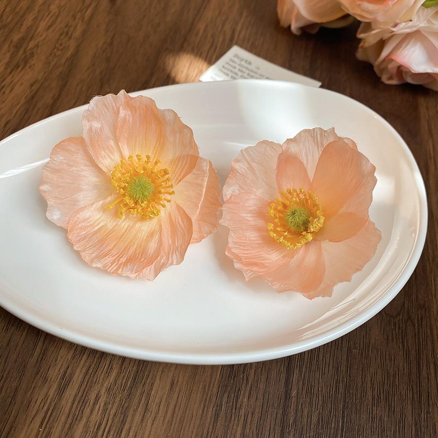 Spring and summer fabric flower earrings fashion super fairy design stud earrings high sense sweet small fresh earrings women