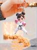 Cute Acrylic Girl Boxer Keychain - Perfect for Thanksgiving Gift | DIY Holiday Decoration, Suitable for Backpack Accessories