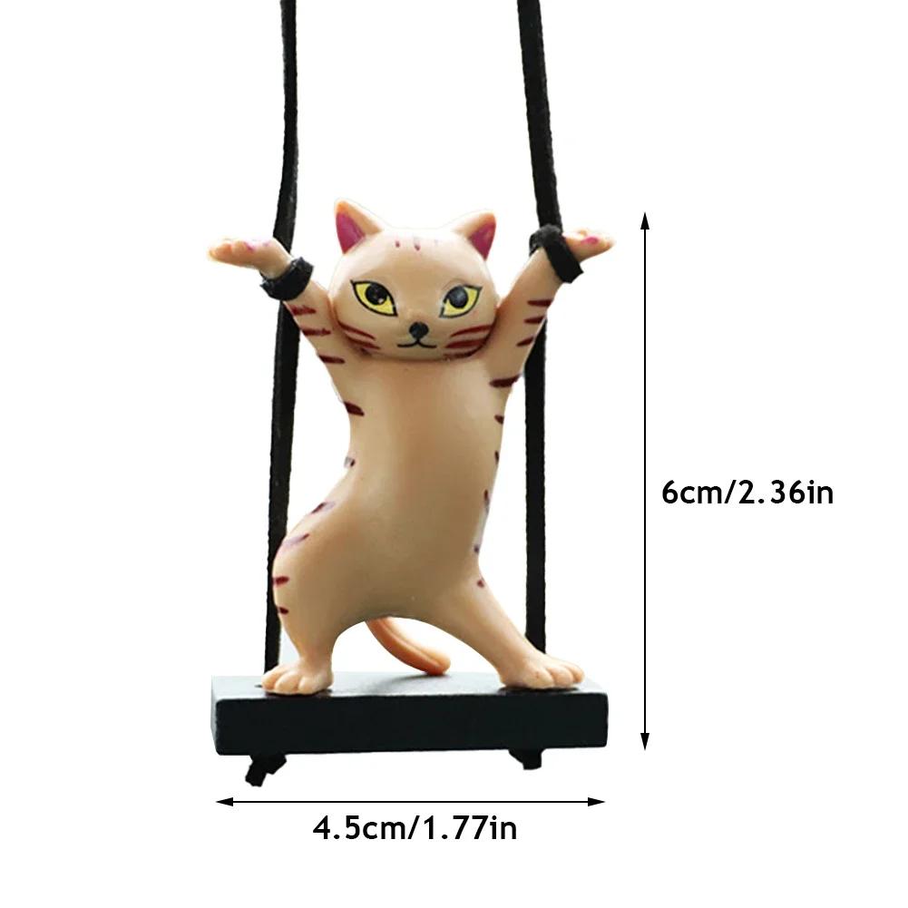 Car Pendant Creative Cute Branch Cat Rearview Mirror Pendant Car Interior Decoration Decoration Birthday Gift Car Accessories