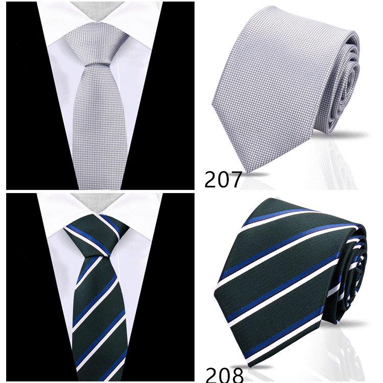Men's High-Grade Black and Red Striped Silk Tie for Formal and Wedding Wear - 8CM