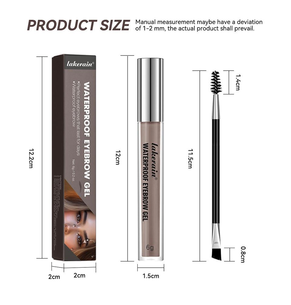 Long Lasting Waterproof Eyebrow Gel Highly Tinted Liquid Makeup Sweatproof Natural Finish Brown Black 4 Colors Cosmetics