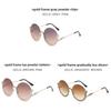 Metal Halfframe Sunglasses Uv400 Protection For Casual Outings