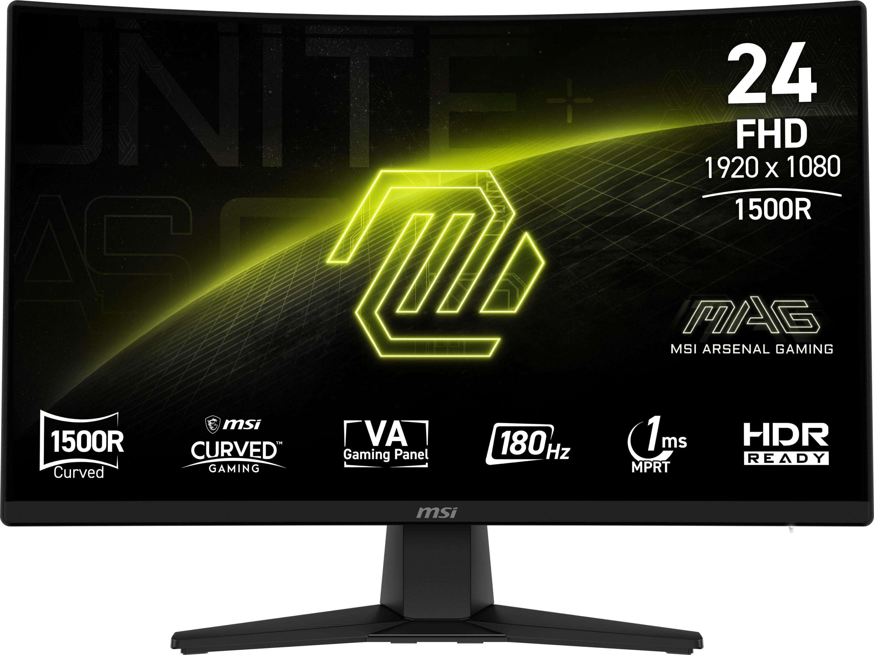 Curved Gaming PC Monitor - MSI - 24'' - FHD - 180Hz - VA Panel - 1ms - MAG242C