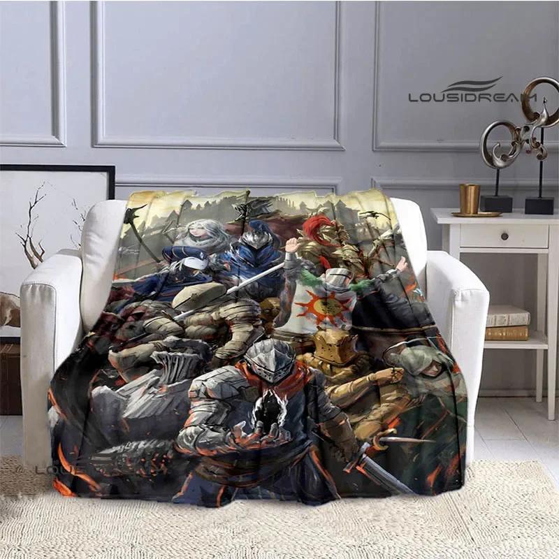 Dark Souls D Game Printed Throw Blanket  Soft Cozy for Home Travel Bed Picnic Birthday Gift