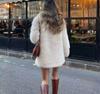 Eco-friendly Faux Fox Fur Mid-length Coat, Thickened Winter 2025 - European/American Style