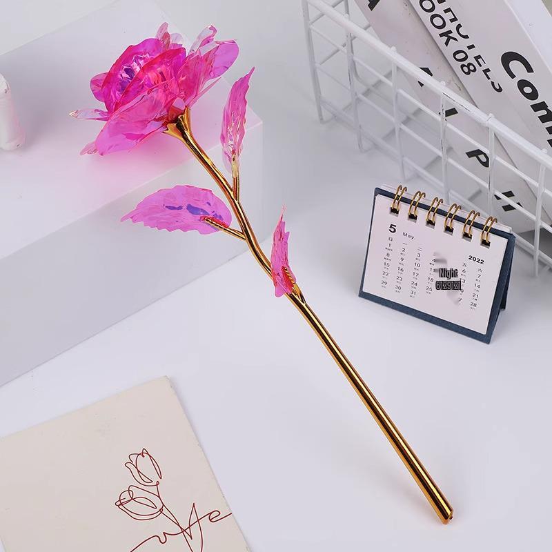 Leuchtender Sternenhimmel Goldene Rose: Romantisches Valentinstagsgeschenk für Ehefrau, Freundin oder Geburtstag der besten Freundin