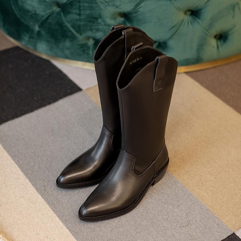 Высококачественные ботинки из коровьей кожи до колена — фото 3