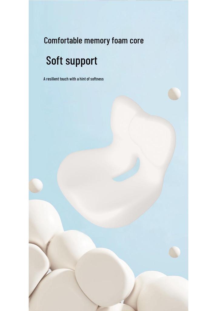 Ergonomic Seat Cushion with Lumbar Support and Memory Foam for Waist and Back Comfort
