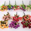 Artificial 15 Flowers Heads Tea Rose Buds Floral Wedding Bouquet Bridal Decor