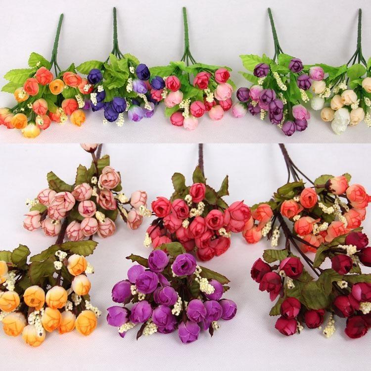 Versatile Artificial Flowers Tea Rose Buds Perfect For Wedding And Home Decor