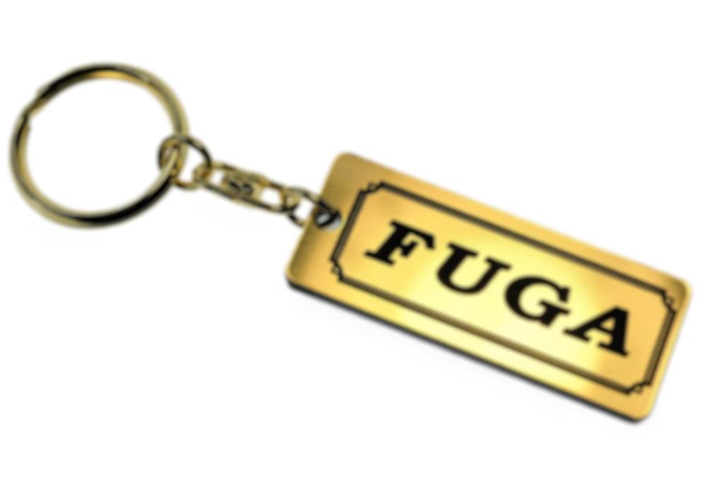 Fuga Gold Black Double Ring Acrylic Original Keychain Early Late Custom Parts A-618-1 & (Y51 & Models)