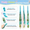 Floral Resin Grips Crochet Hook 2.0-6.0mm Non-Slip Knitting Needle Knitting Tools Yarn Knitting DIY Weaving Tools Home Use