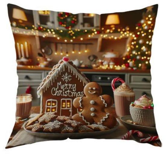 

New Christmas Pillow Cover for Home Sofa Decoration Printed Pillow Cover Christmas Ball Cushion Cover 45*45cm