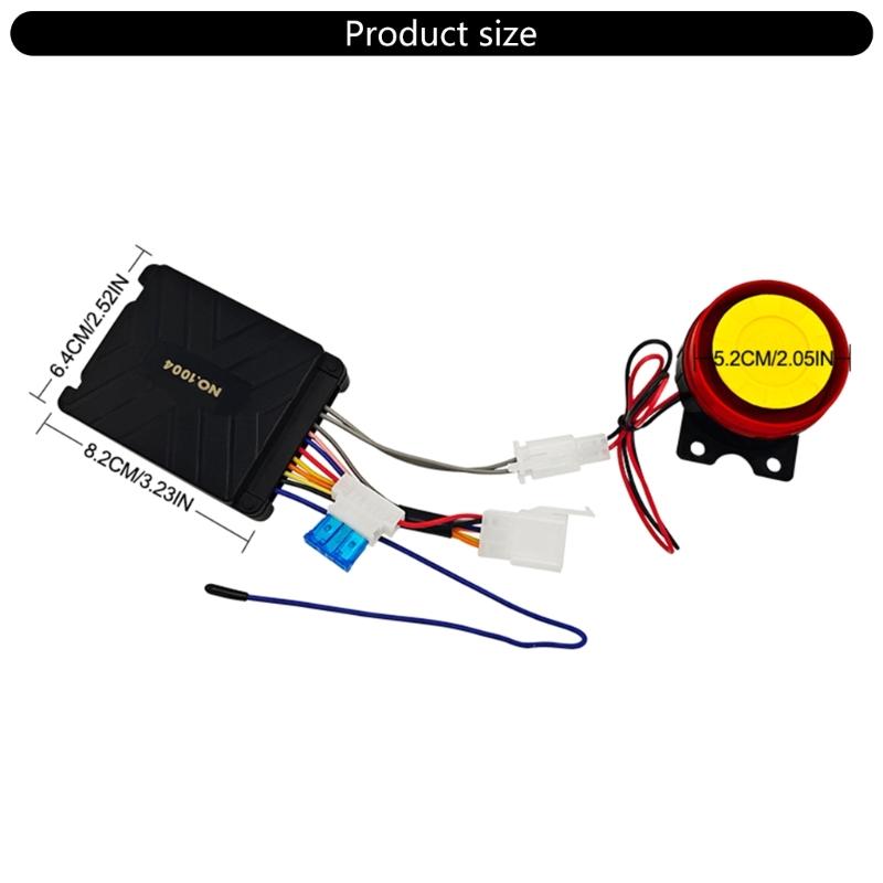 Motorcycle  Automatic Bike Lock Alarm With Fast Alert Siren Auto Unlock Function ABS Waterproof Housing Easy Mounting