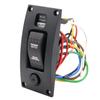 3-way Bilge Pump Switch Panel Automatic-off-manual 12v W/ Alarm For Boat Rv