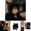 Adorable Winter Cotton Devil Ear Hat For Women Cute And Warm Plush Design