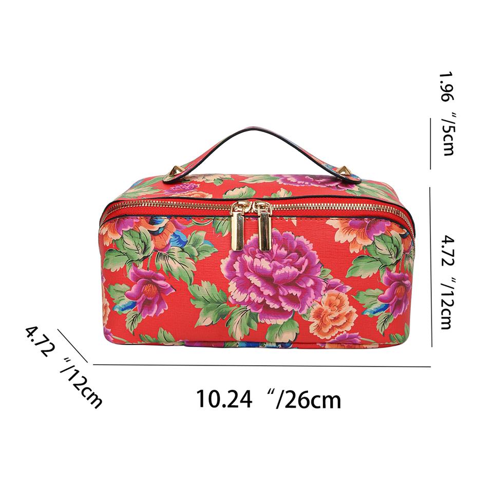 A Cosmetics Storage Bag with a Unique Printed Pattern from Northeast China