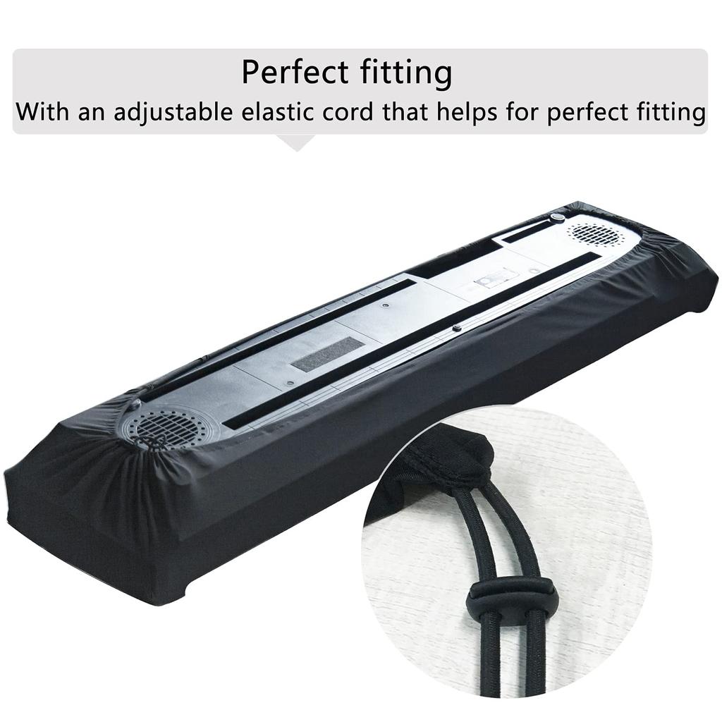 Mooson Piano Dust Cover for Small Locking Protects from Dust and Dirt 61-88 Keys, Weighted, Keyboard, Waterproof, Clasp, (61-76 Keys)