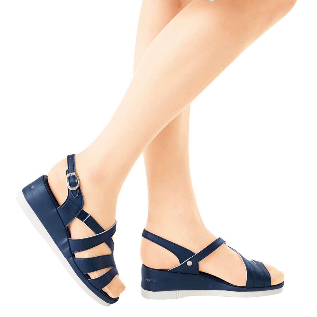 Nurse Sandals for High Stretch Shock Made In Black [Anfamie] Insteps, Air, Rubber, Absorption, Japan, Women's, Nursing, 24.0-24.5cm, 2E,