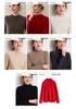 Women's 100% Pure Cashmere Sweater - Autumn/Winter Thick Half-High Collar Knit Base Layer, Loose Slimming Short Style