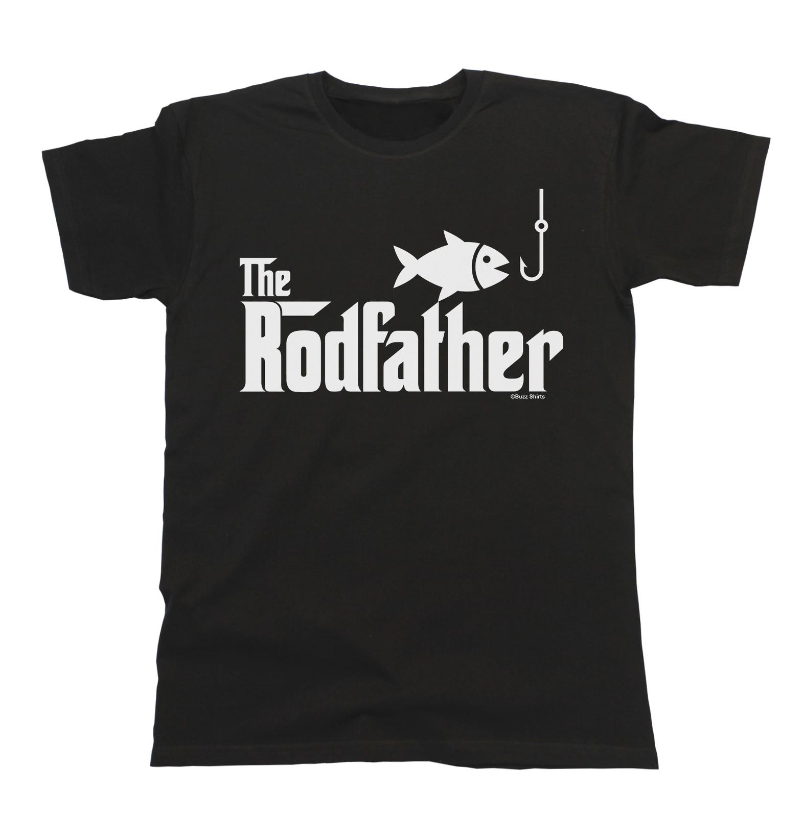 The Rodfather Eco Friendly T-Shirt Mens Womens Tees Top Mens Fit Fishing Fisherman Gift Fish 3XL