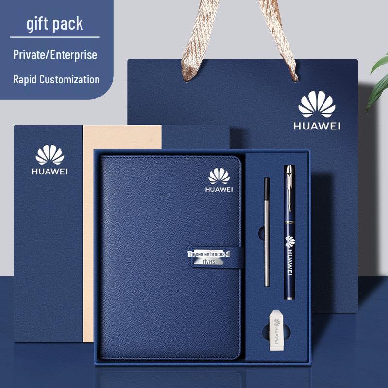 Customizable A5 Notebook Gift Set - High-Value Business Office Souvenir with Logo Printing