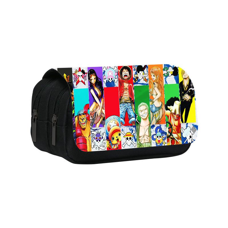 One Piece Double Layer Pencil Case With Nylon Material For Students And Stationery Storage