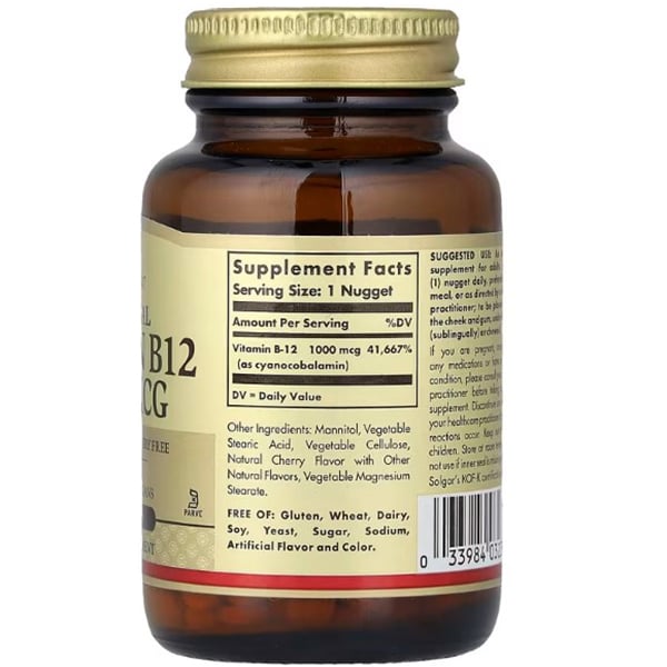Sublinguales Vitamin B12, Sublinguales Vitamin B12 1000, Solgar 100tab (36313153)