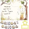 Winnie Milestone Blanket,The Pooh Baby Nursery Decor Monthly Milestone Blanket,Winnie Baby Stuff Newborn Photography Background Decor, with Party