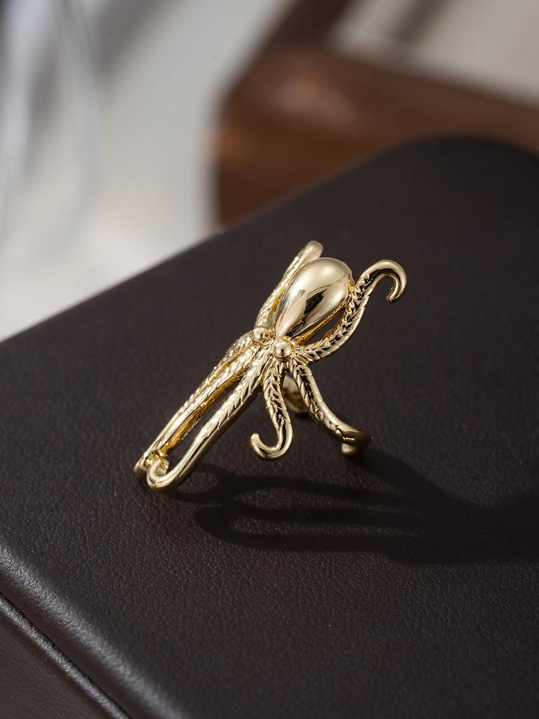 1PC Women's Fashion Ocean Clip Earrings Creative Personality Octopus Design Party Music Festival Daily Jewelry