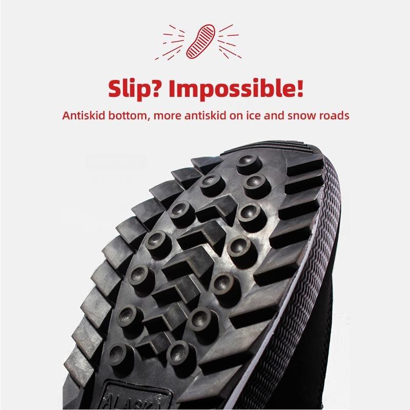 Men's and Women's Thickened Warm Cotton Shoes Winter New Middle-aged and Elderly Leisure Large Plush Snow Boots