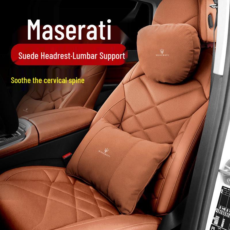 Maserati Levante & Ghibli Maybach Headrest Neck Pillow & Lumbar Support