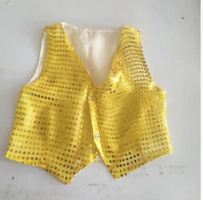 

Детский танцевальный жилет в стиле хип-хоп с пайетками для мальчиков и девочек 150cm