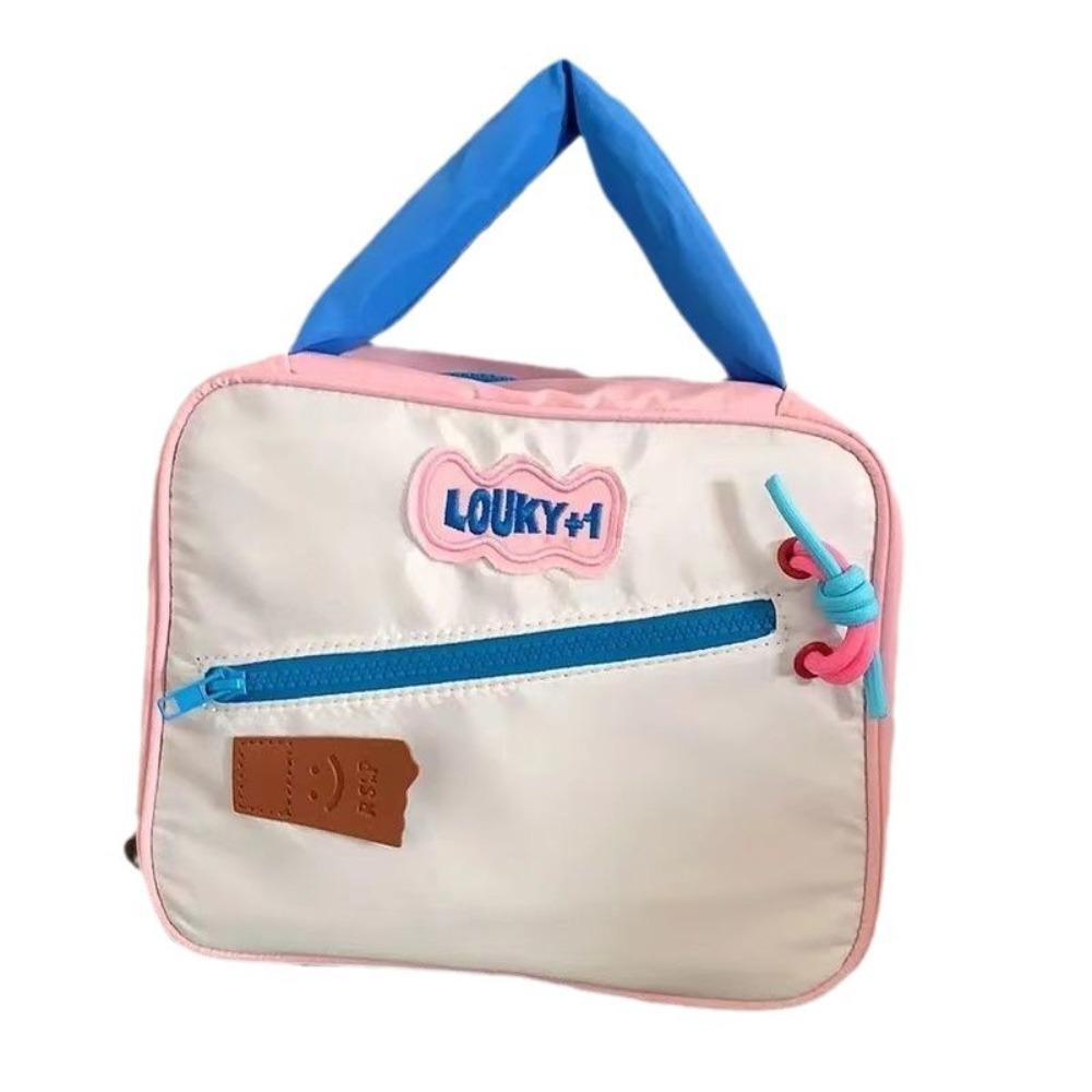 

Большая вместительная косметичка в корейском стиле для путешествий, косметичка для женщин/девочек розовый