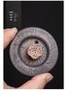 Unsealed Gilded Iron Glaze Ceramic Tea Can - Small Storage for Pu'er & White Tea