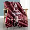 Arsenal Personalized Name Blanket Gift Personalized Blanket Warmthful Decor Throw For Sofa Picnics Office Chair Nap for All Occasions