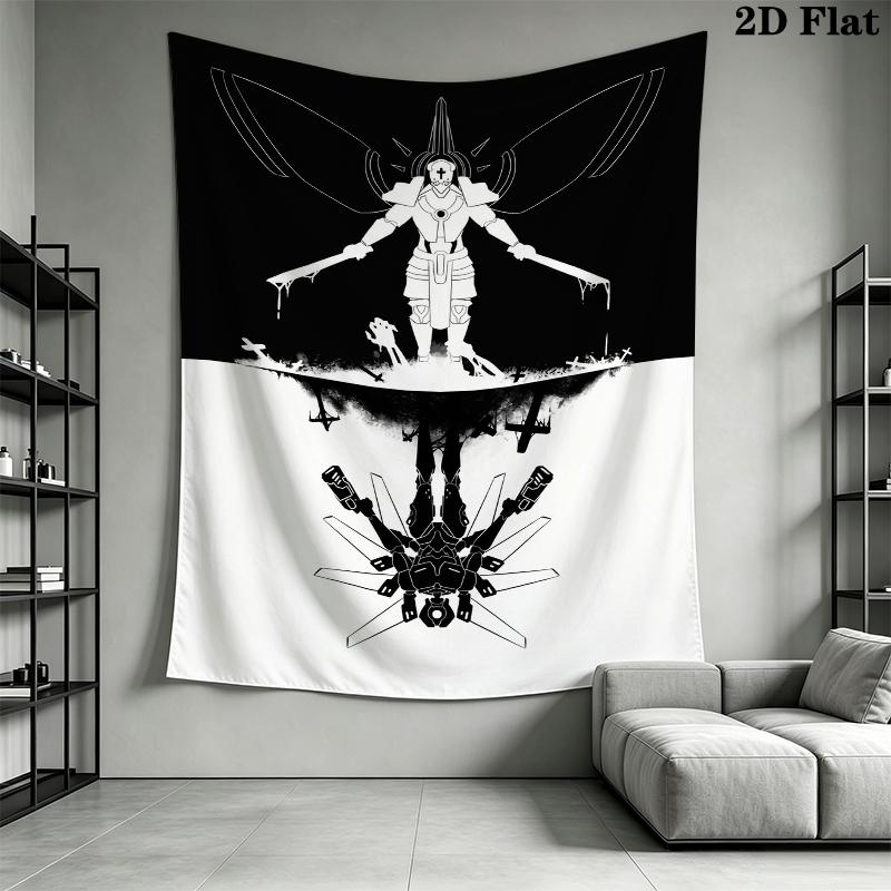 ULTRAKILL Wall Tapestry Aesthetic Wall Hanging Printed Fabric Blanket Decorative Tapestries for Bedroom Living Room Home Decor