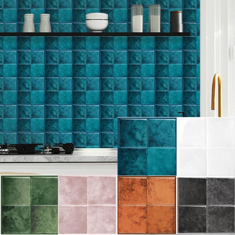 9" x 9" Olupovací a lepicí obkladový panel Mramorový vzor Samolepicí obklad Odolný obklad na zeď pro kuchyň koupelnu