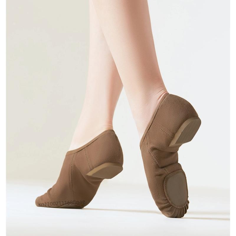 Damen-Tanzschuhe mit elastischem Stoff und weicher Sohle, Trainingsschuhe ohne Riemen, Bühnentanz-Performance für Damen